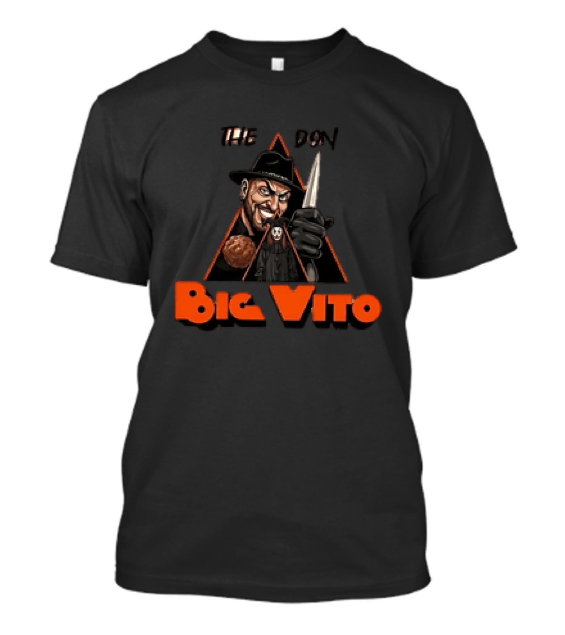 The Don Big Vito Mafia Triangle Graphic With Gangster And Knife T-Shirt