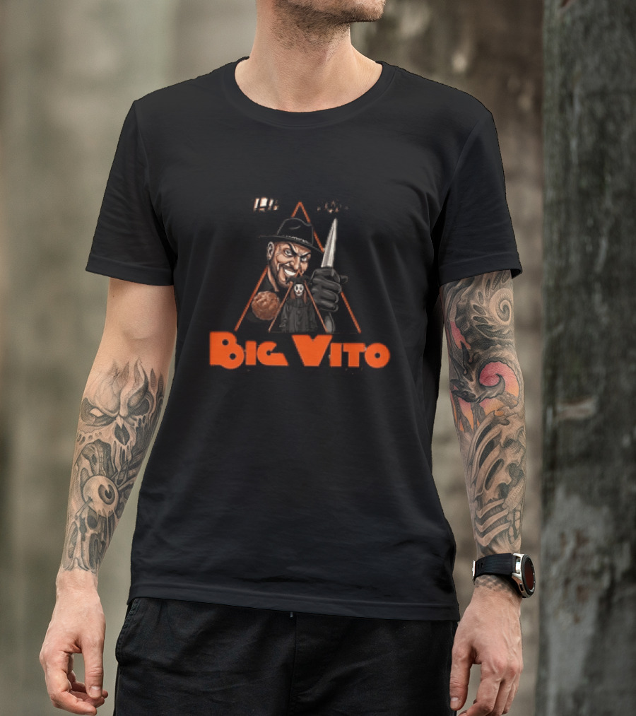 The Don Big Vito Mafia Triangle Graphic With Gangster And Knife T-Shirt