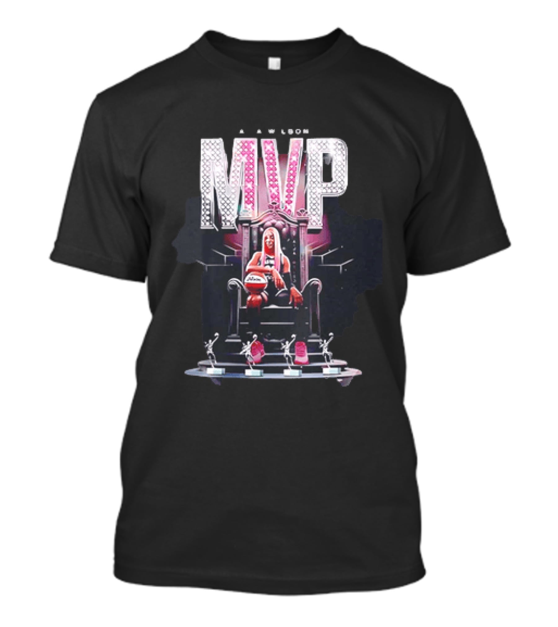 A'ja Wilson MVP Throne Las Vegas Aces Basketball Trophy T-Shirt