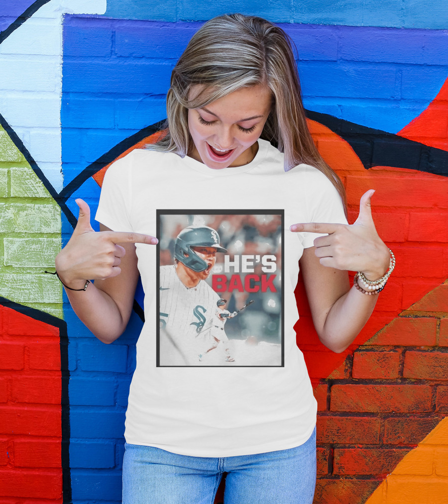 Chicago White Sox Munetaka Murakami He's Back Celebratory Moment T-Shirt