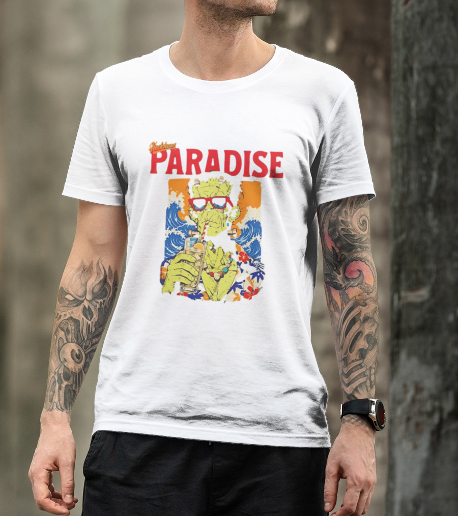 Heckhaus Paradise Frankenstein Hawaiian Waves Drinking Lemon Juice T-Shirt
