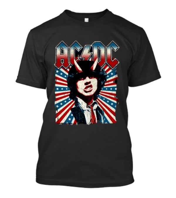 AC DC PWR Up Tour 2026 North America Highway To Hell USA Red White Blue Stripes T-Shirt