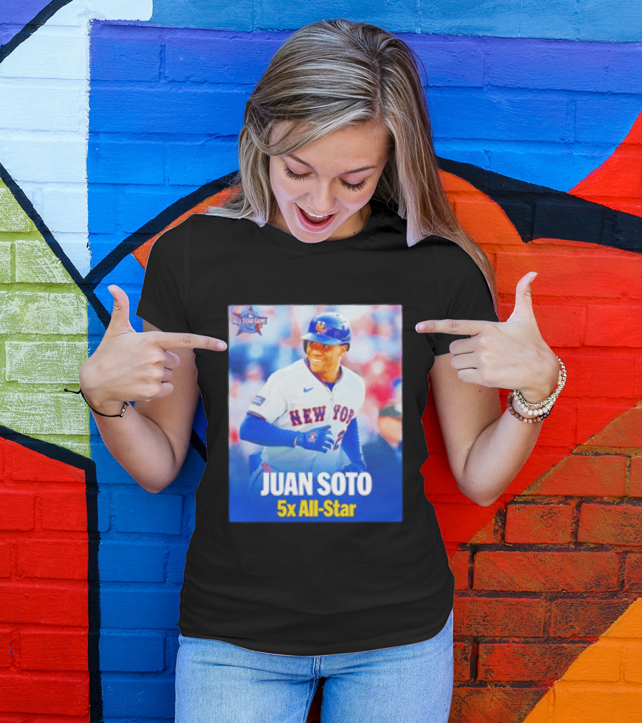 All Star Game 2026 New York Mets Juan Soto 5x All Star T-Shirt