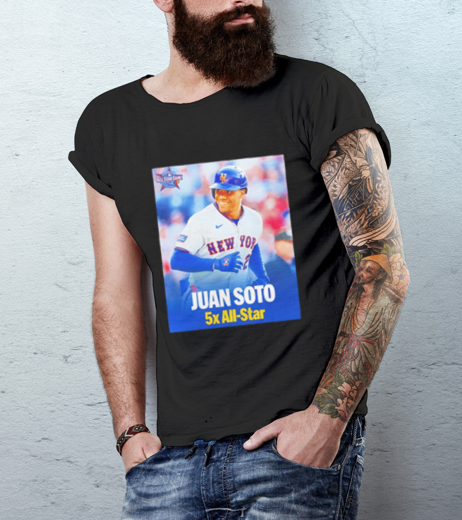 All Star Game 2026 New York Mets Juan Soto 5x All Star T-Shirt