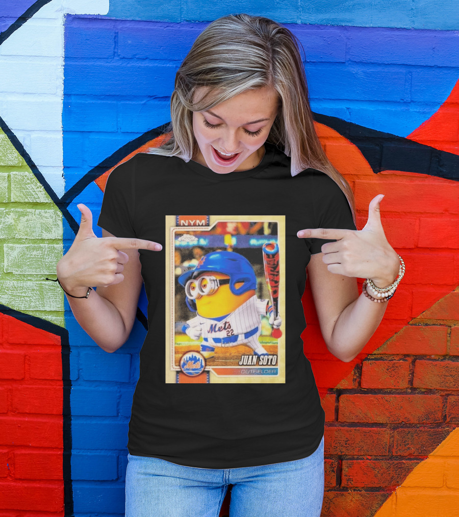 Juan Soto Minions Superfractor New York Mets MLB Topps Chrome 2026 Outfielder T-Shirt