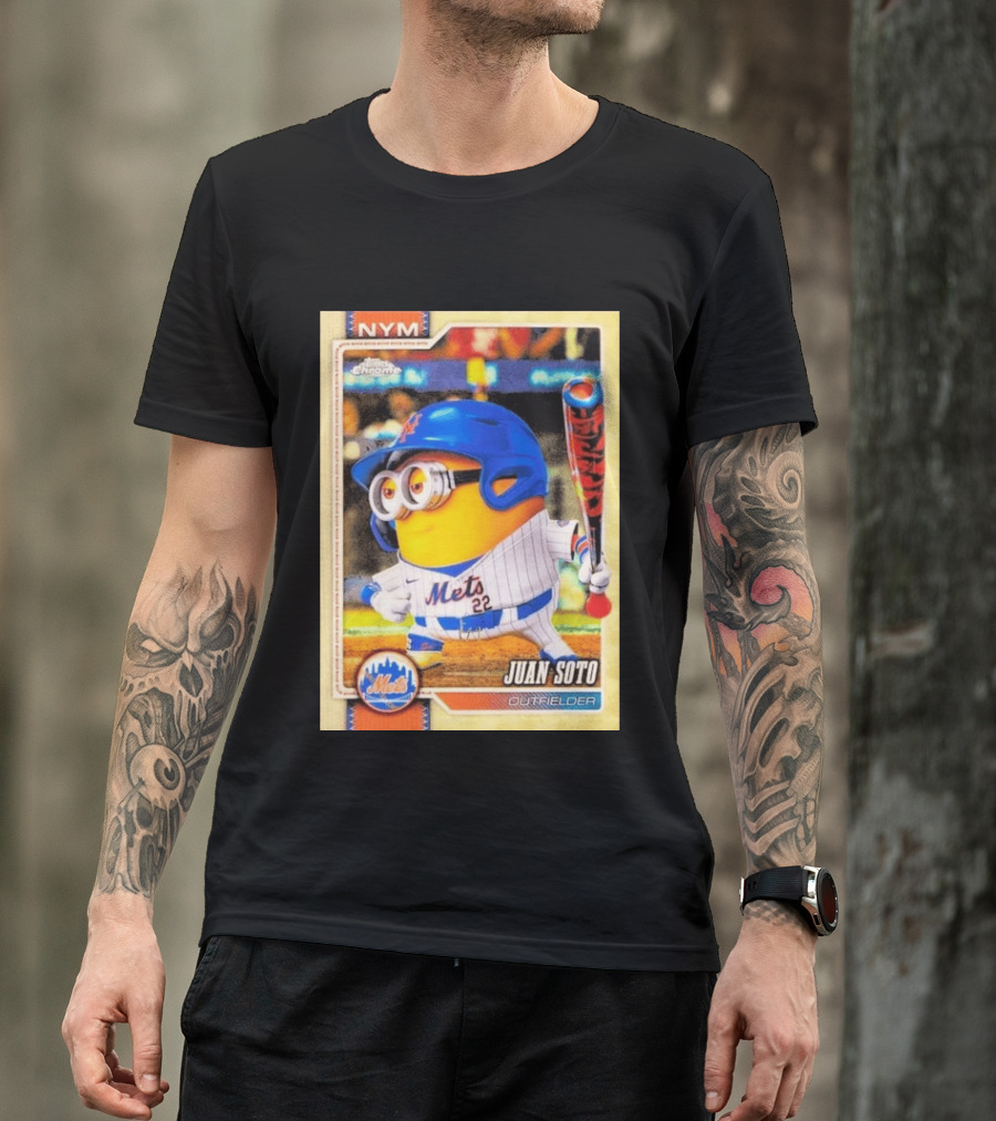 Juan Soto Minions Superfractor New York Mets MLB Topps Chrome 2026 Outfielder T-Shirt