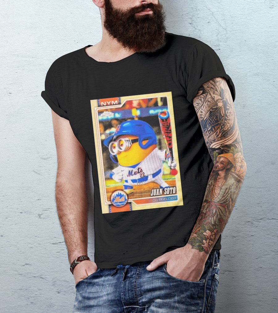 Juan Soto Minions Superfractor New York Mets MLB Topps Chrome 2026 Outfielder T-Shirt