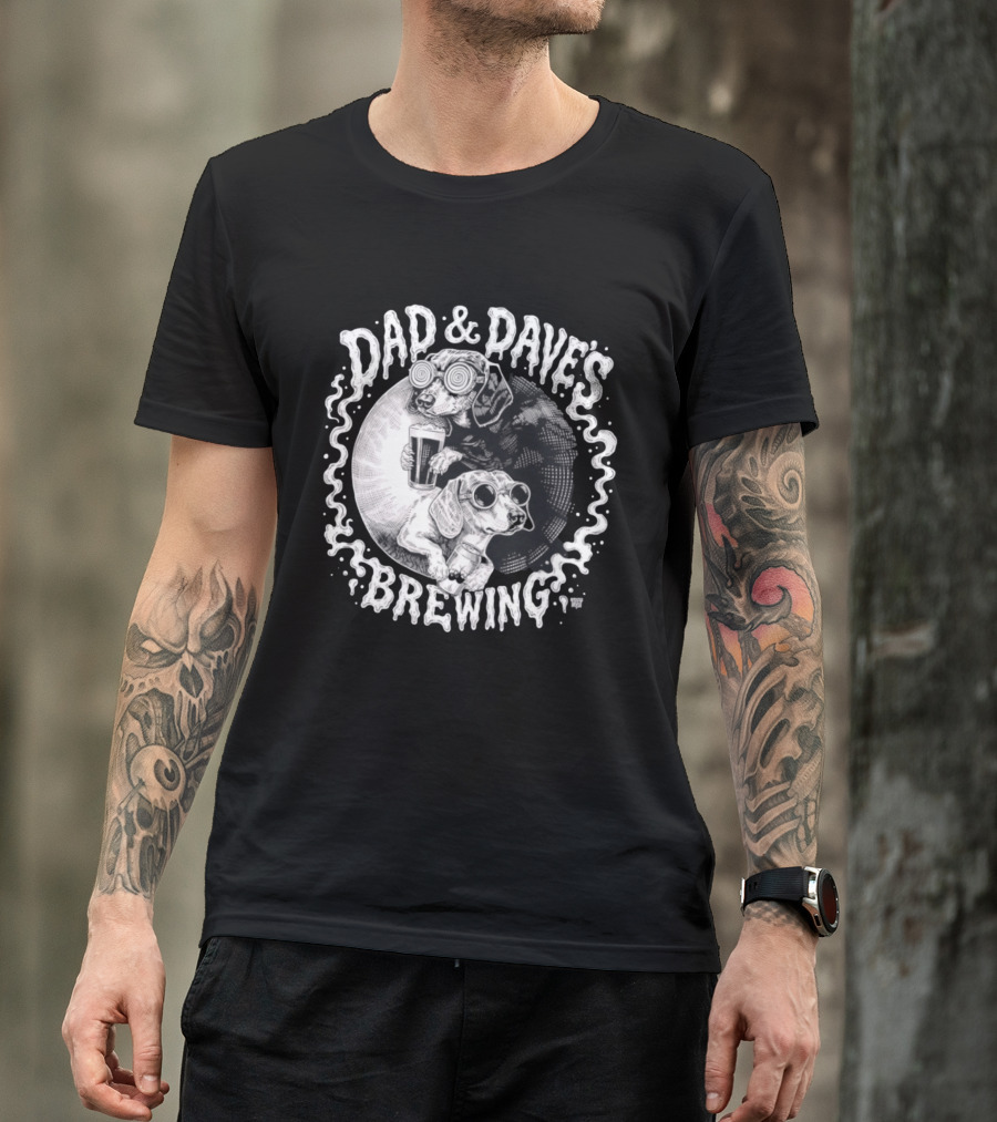 Dad & Dave's Brewing Dogs With Goggles T-Shirt