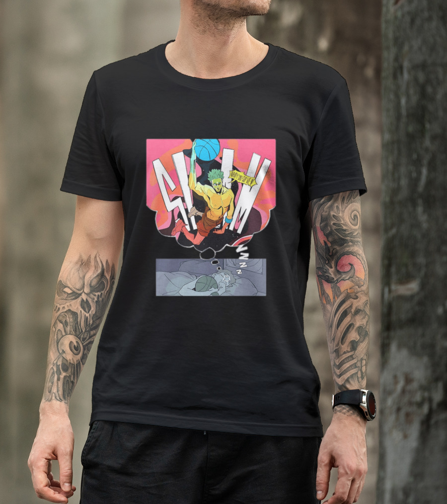 Dreaming Basketball Player Slam Dunk Nobody Can Stop Me Comic T-Shirt