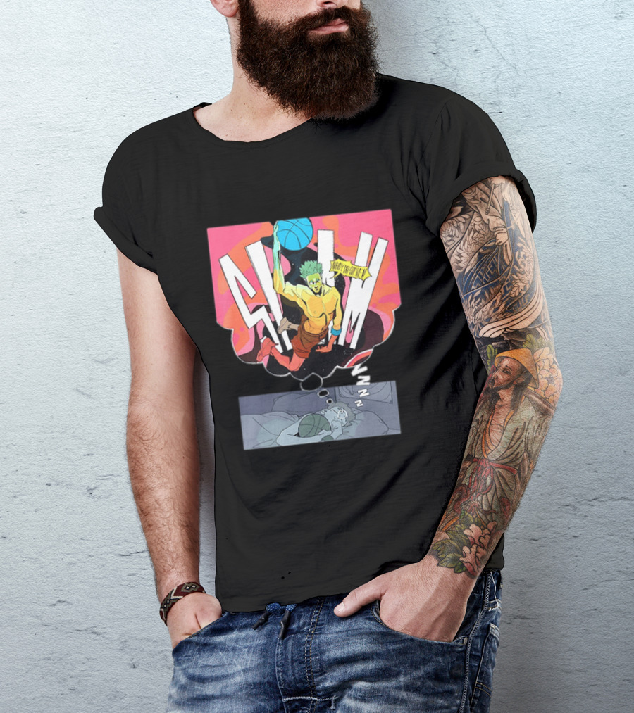Dreaming Basketball Player Slam Dunk Nobody Can Stop Me Comic T-Shirt