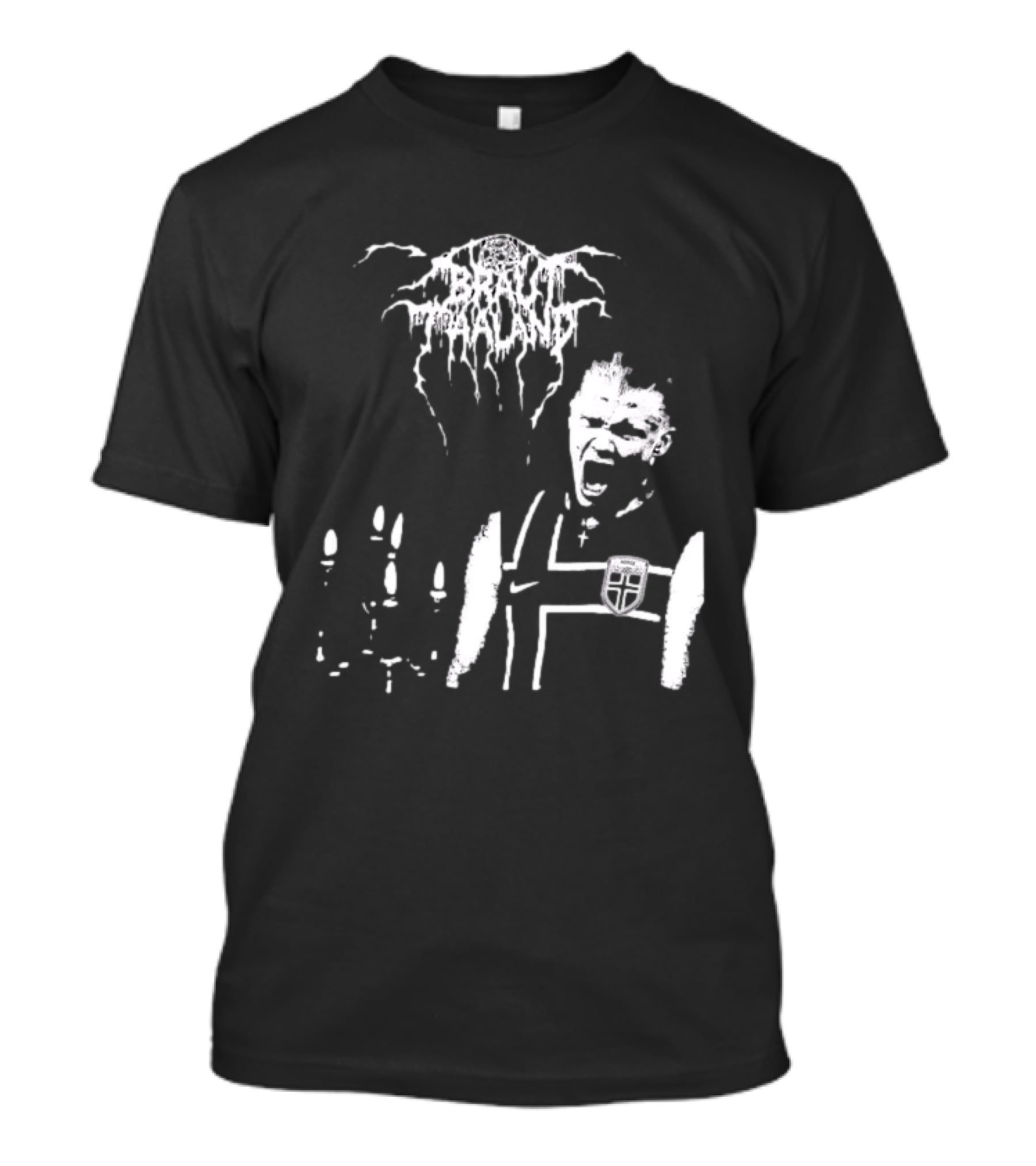 Erling Haaland Norway Black Metal Heavy Metal Braut Football T-Shirt