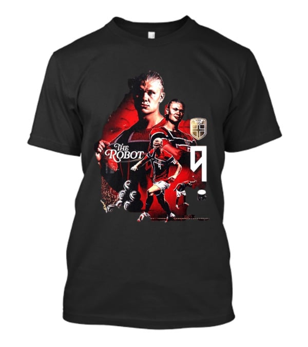 Erling Haaland Norway The Robot 9 Football Legend Norway Crest T-Shirt