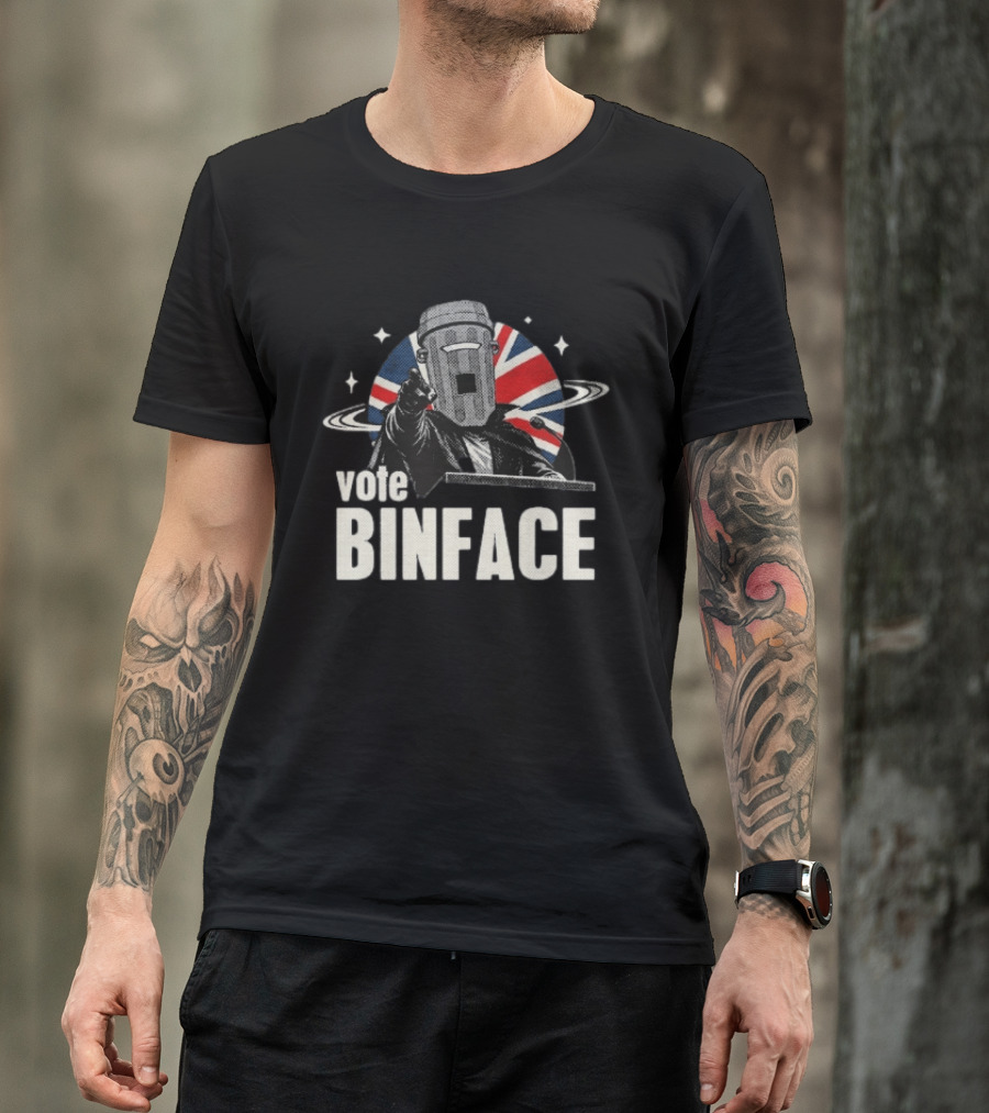 Vote Binface UK Political Satire Union Jack Space T-Shirt