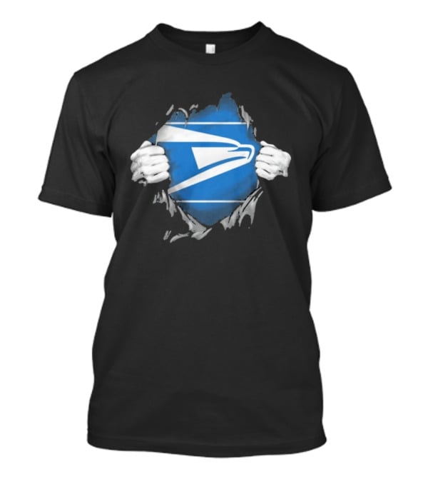 USPS Ripped Chest Superhero Torn Employee T-Shirt