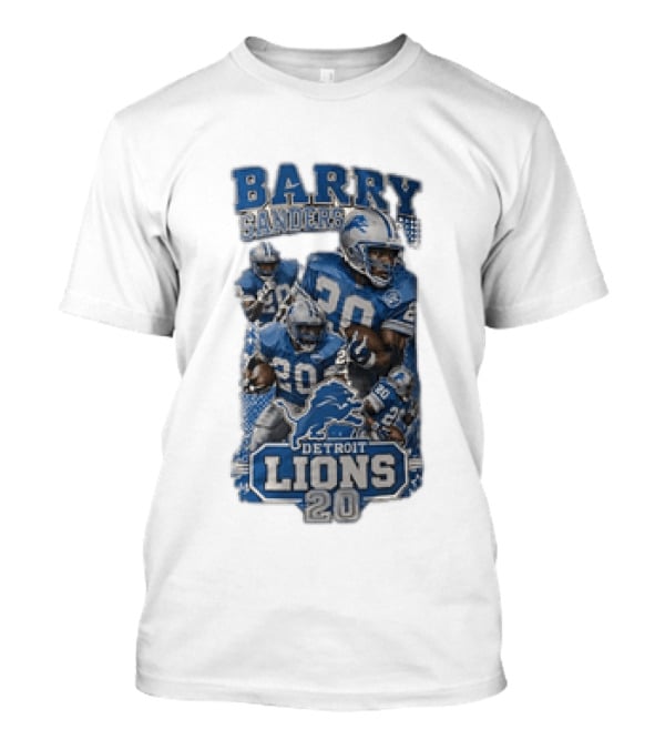 Barry Sanders Detroit Lions 20 NFL Football Legend T-Shirt