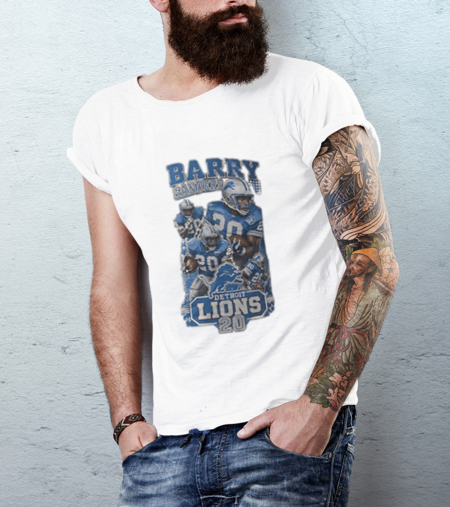 Barry Sanders Detroit Lions 20 NFL Football Legend T-Shirt