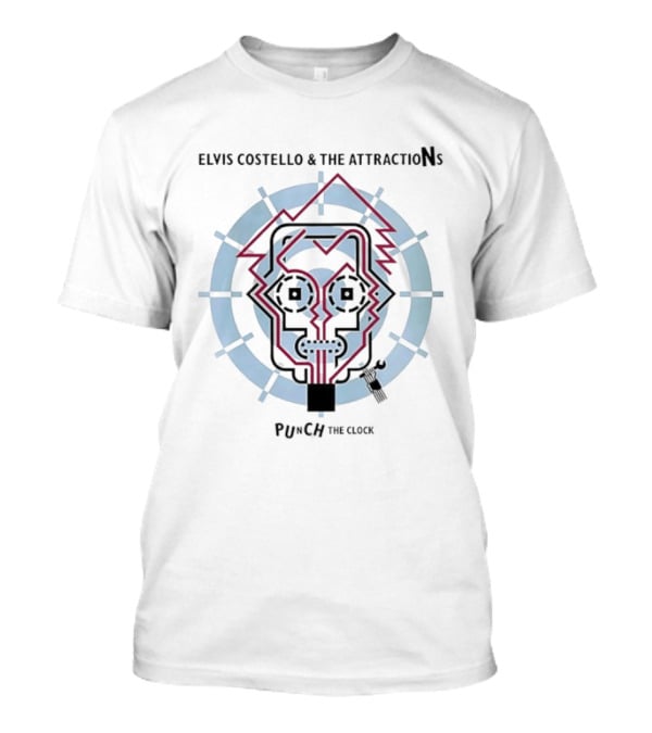 Elvis Costello And The Attractions Punch The Circuit Board Robot T-Shirt