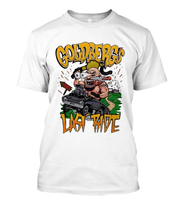 Goldberg's Last Ride Wrestling Cartoon Car WCW WWE T-Shirt