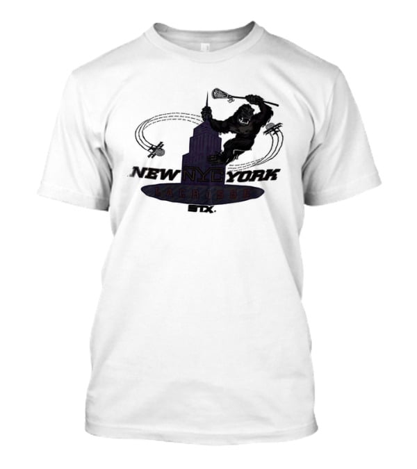 King Kong Empire State Building New York Lacrosse T-Shirt
