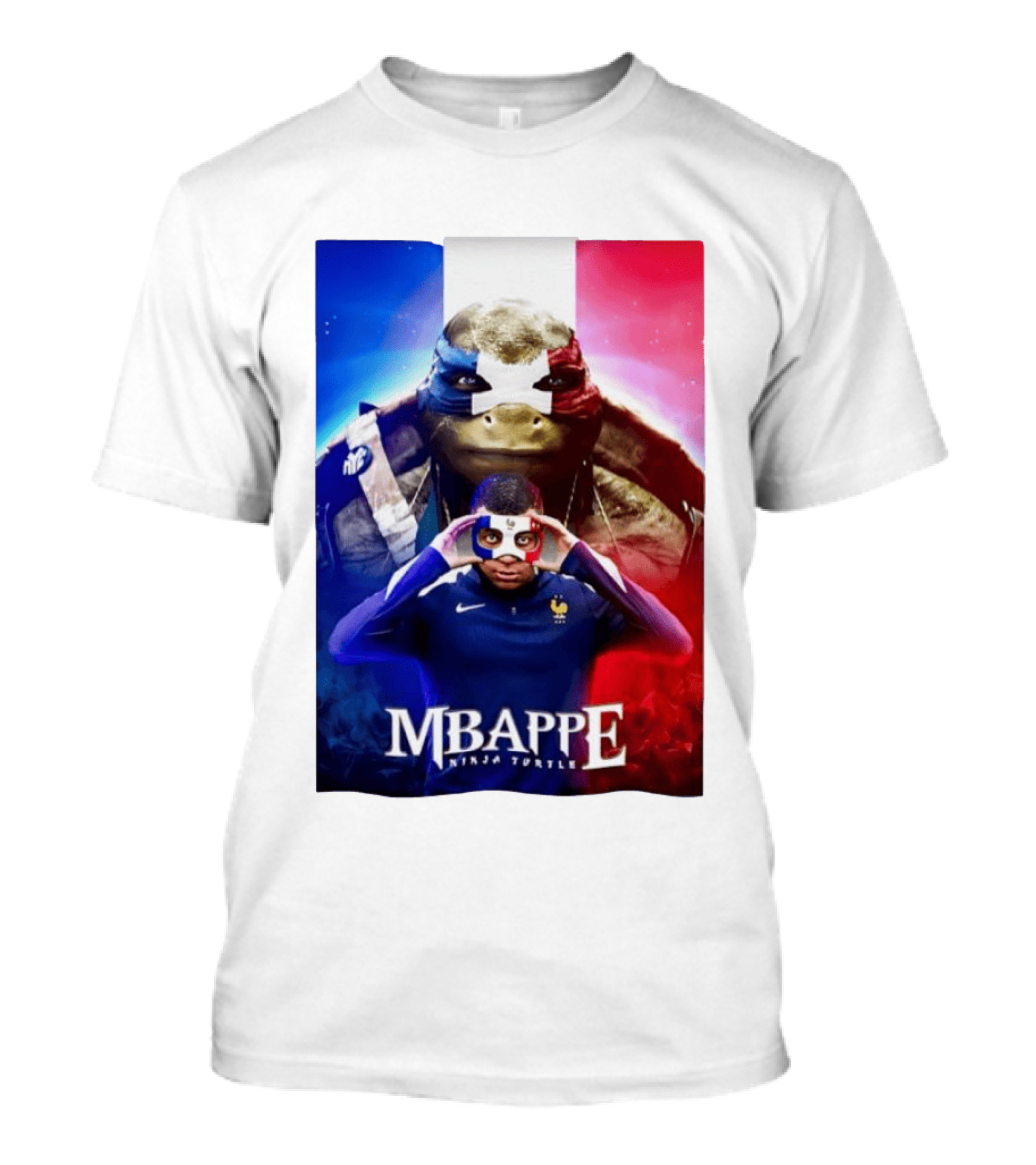 Mbappe France National Football Ninja Turtle T-Shirt