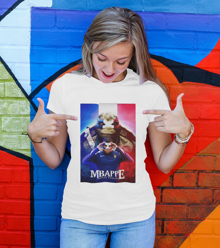Mbappe France National Football Ninja Turtle T-Shirt