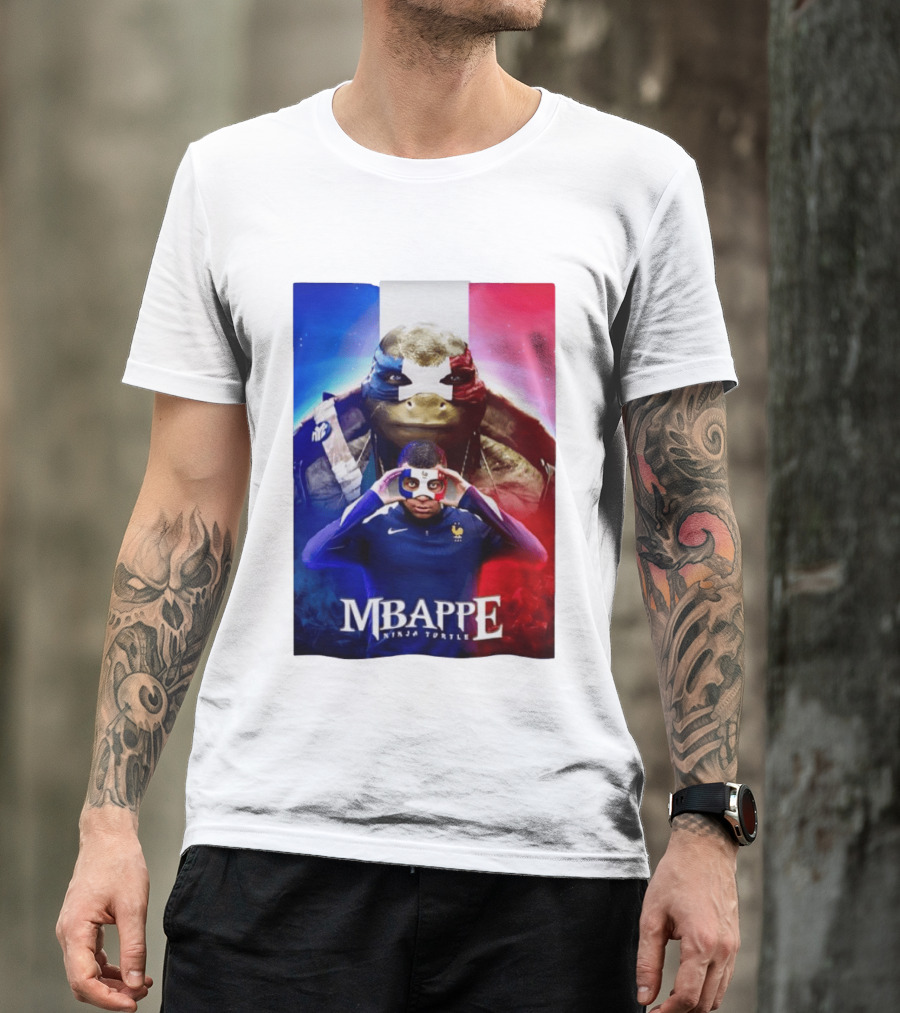 Mbappe France National Football Ninja Turtle T-Shirt