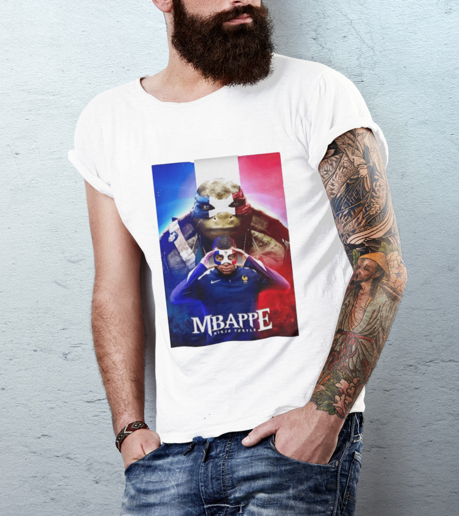 Mbappe France National Football Ninja Turtle T-Shirt