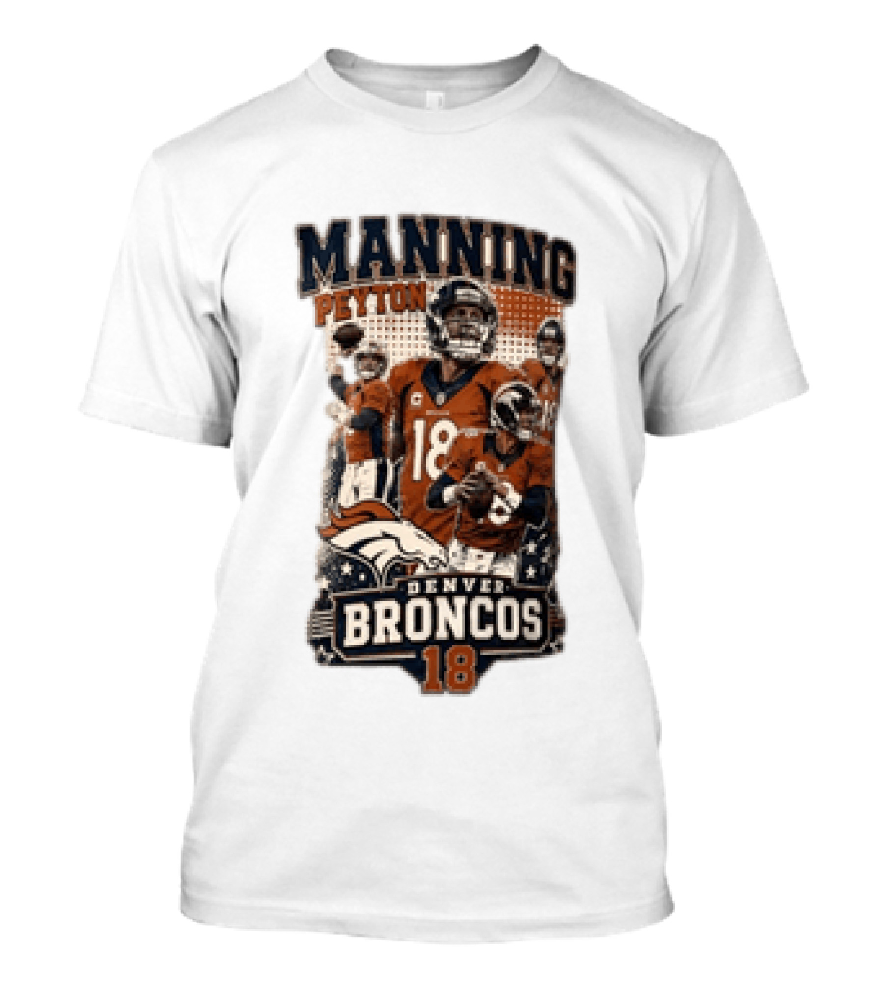 Manning Peyton Denver Broncos 18 Football Player Broncos T-Shirt