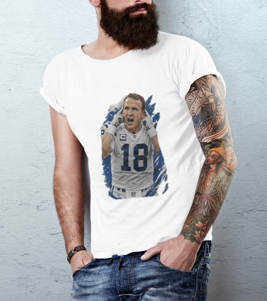 Peyton Manning Indianapolis Colts 18 Football Player NFL Legend T-Shirt