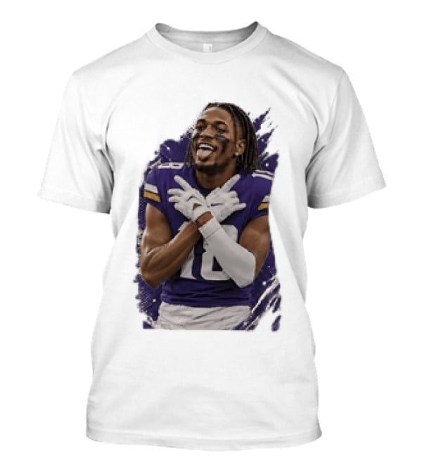 Minnesota Vikings Justin Jefferson Number 18 Football Player T-Shirt