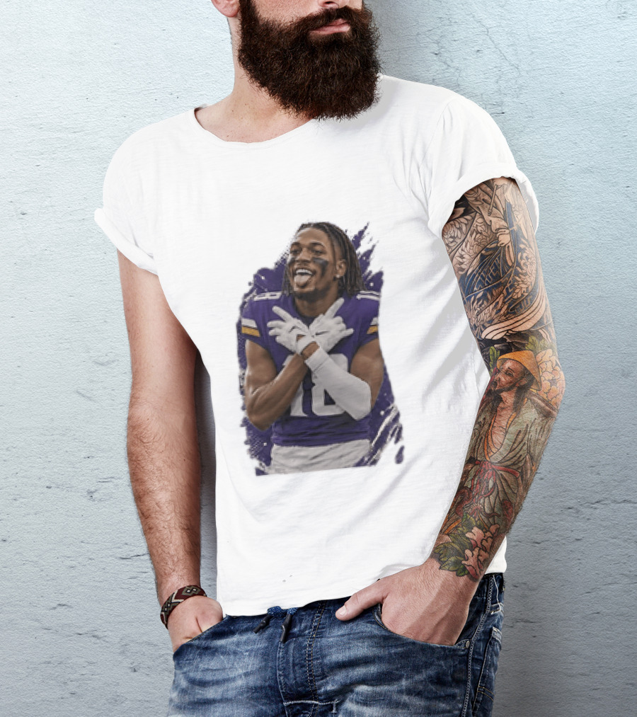 Minnesota Vikings Justin Jefferson Number 18 Football Player T-Shirt