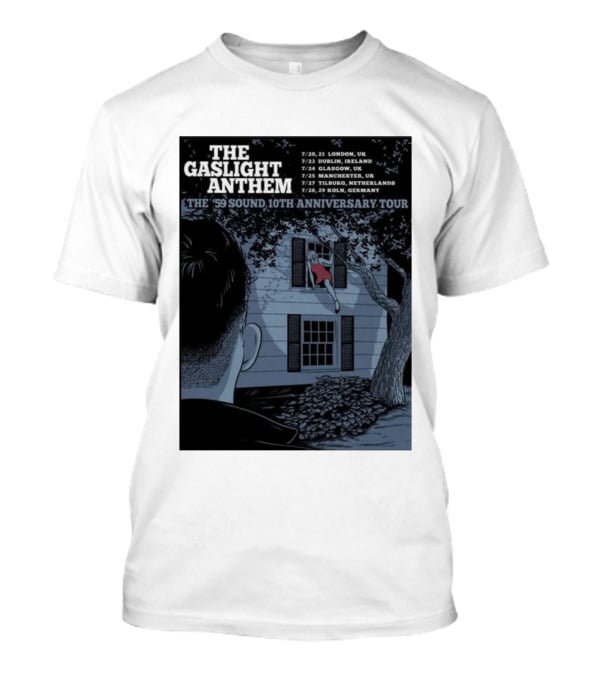The Gaslight Anthem The '59 Sound 10th Anniversary Tour London Dublin Glasgow Manchester Tilburg Koln T-Shirt