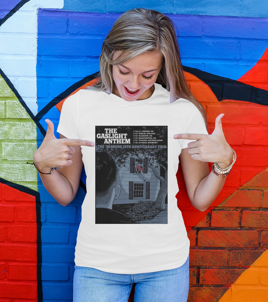 The Gaslight Anthem The '59 Sound 10th Anniversary Tour London Dublin Glasgow Manchester Tilburg Koln T-Shirt