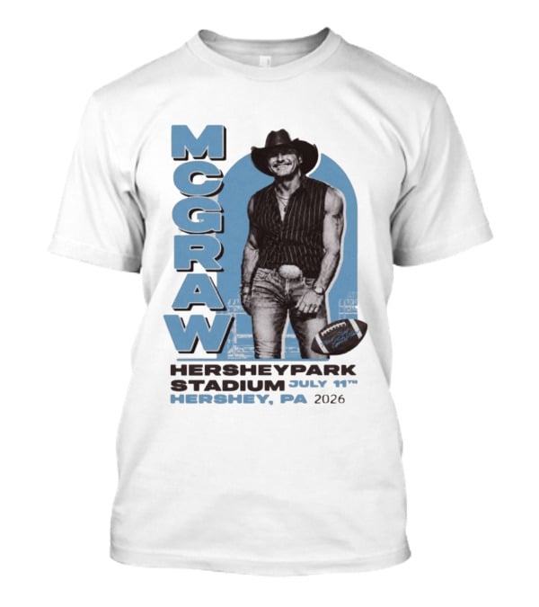 MCGRAW Hersheypark Stadium July 11th Hershey PA 2026 Football T-Shirt