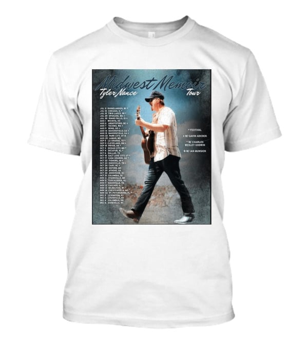 Midwest Memoir Tyler Nance Tour 2026 With Gavin Adcock Charles Wesley Godwin Ian Munsick T-Shirt