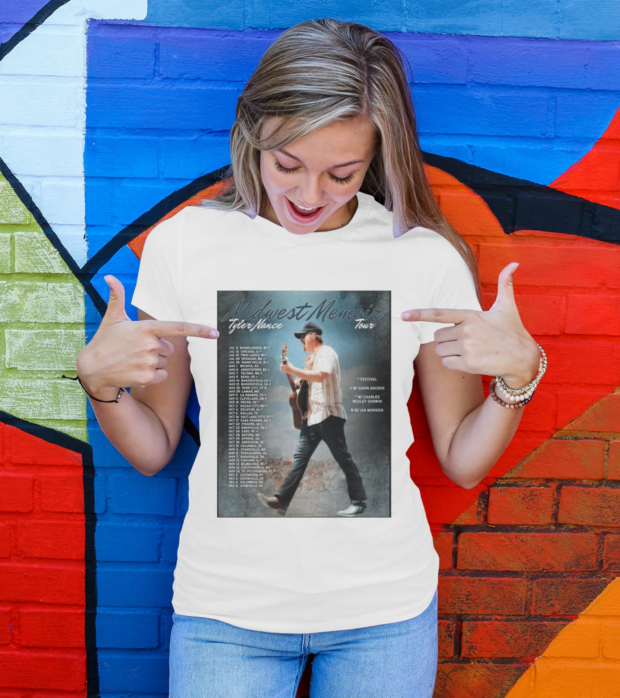 Midwest Memoir Tyler Nance Tour 2026 With Gavin Adcock Charles Wesley Godwin Ian Munsick T-Shirt