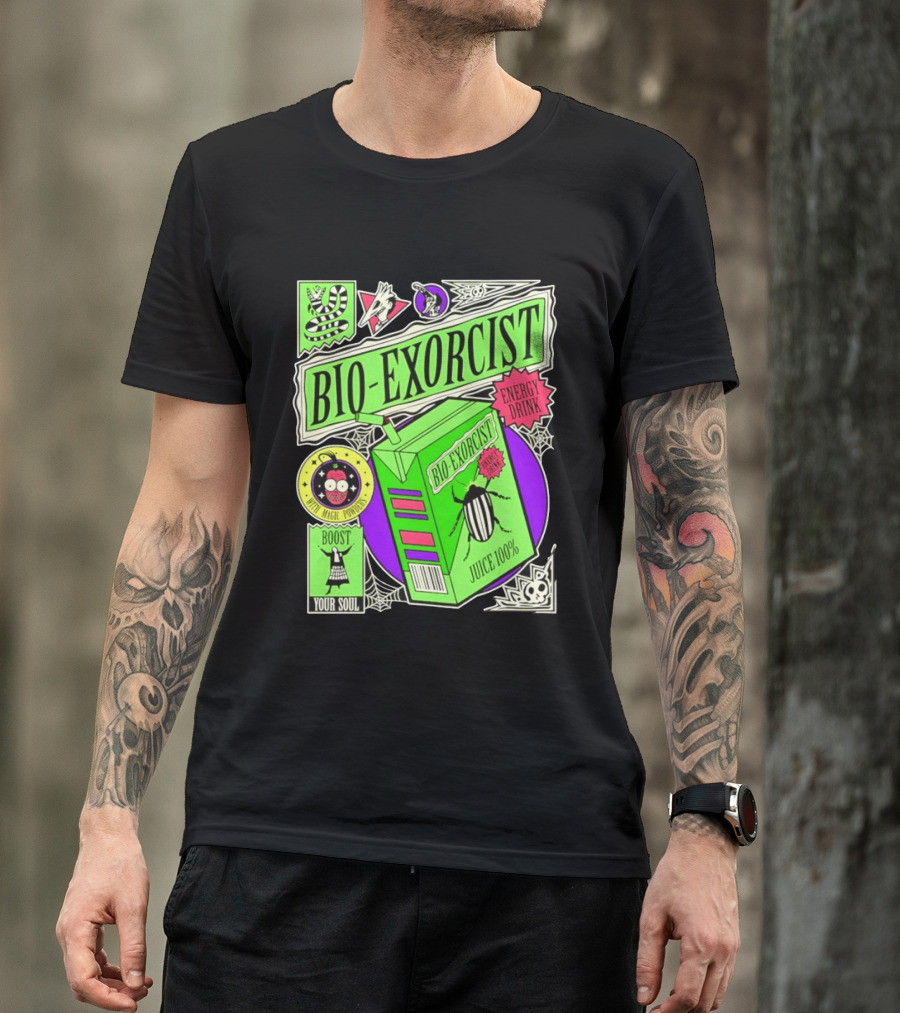 Bio Exorcist Energy Drink Juice 100% Boost Your Soul With Magic Powders T-Shirt