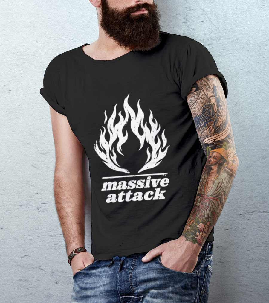 Massive Attack Fire Flame T-Shirt