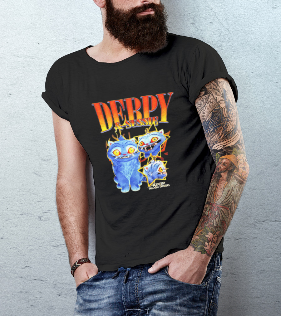 Derpy And Sussie KPop Demon Hunters 2026 Blue Cat Stars T-Shirt