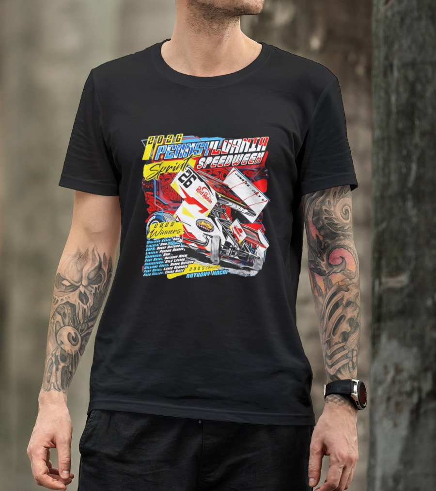 2026 Pennsylvania Speedweek Sprint Race Winners June Kyle Larson Racing Red Robin T-Shirt