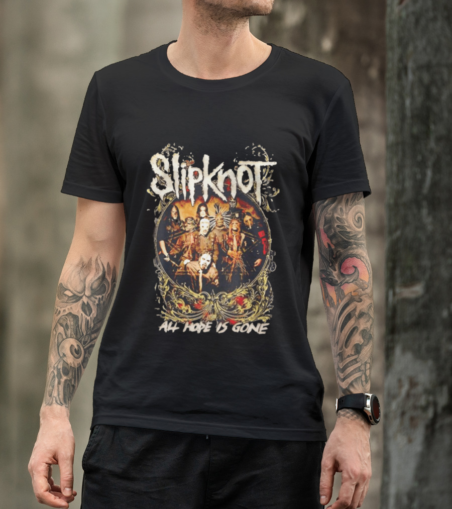 Slipknot All Hope Is Gone Band Concert Group Photo T-Shirt