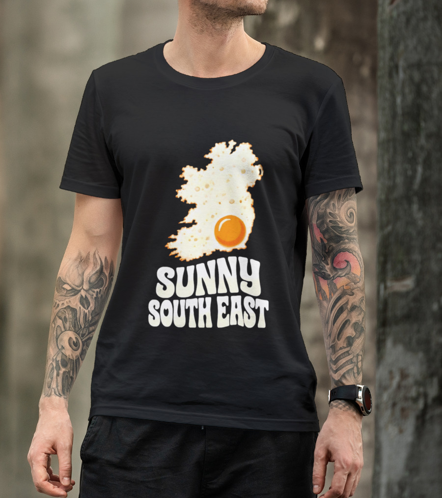 Sunny South East Ireland Fried Egg Map T-Shirt