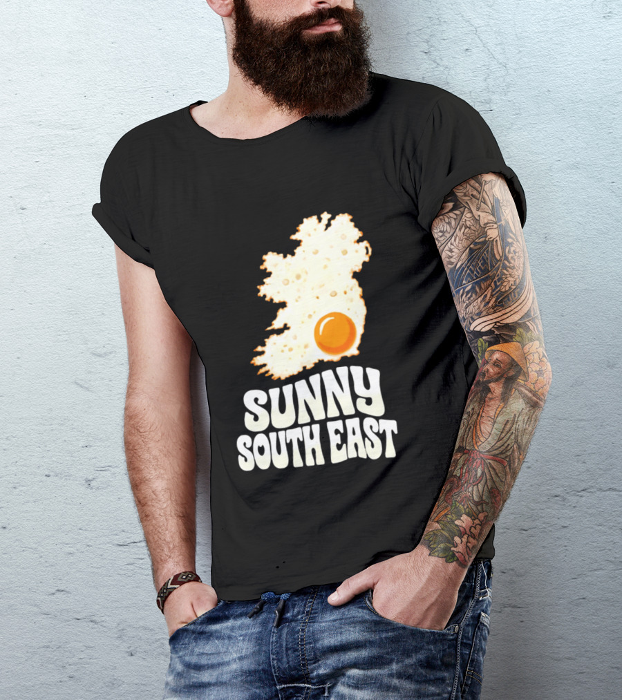 Sunny South East Ireland Fried Egg Map T-Shirt