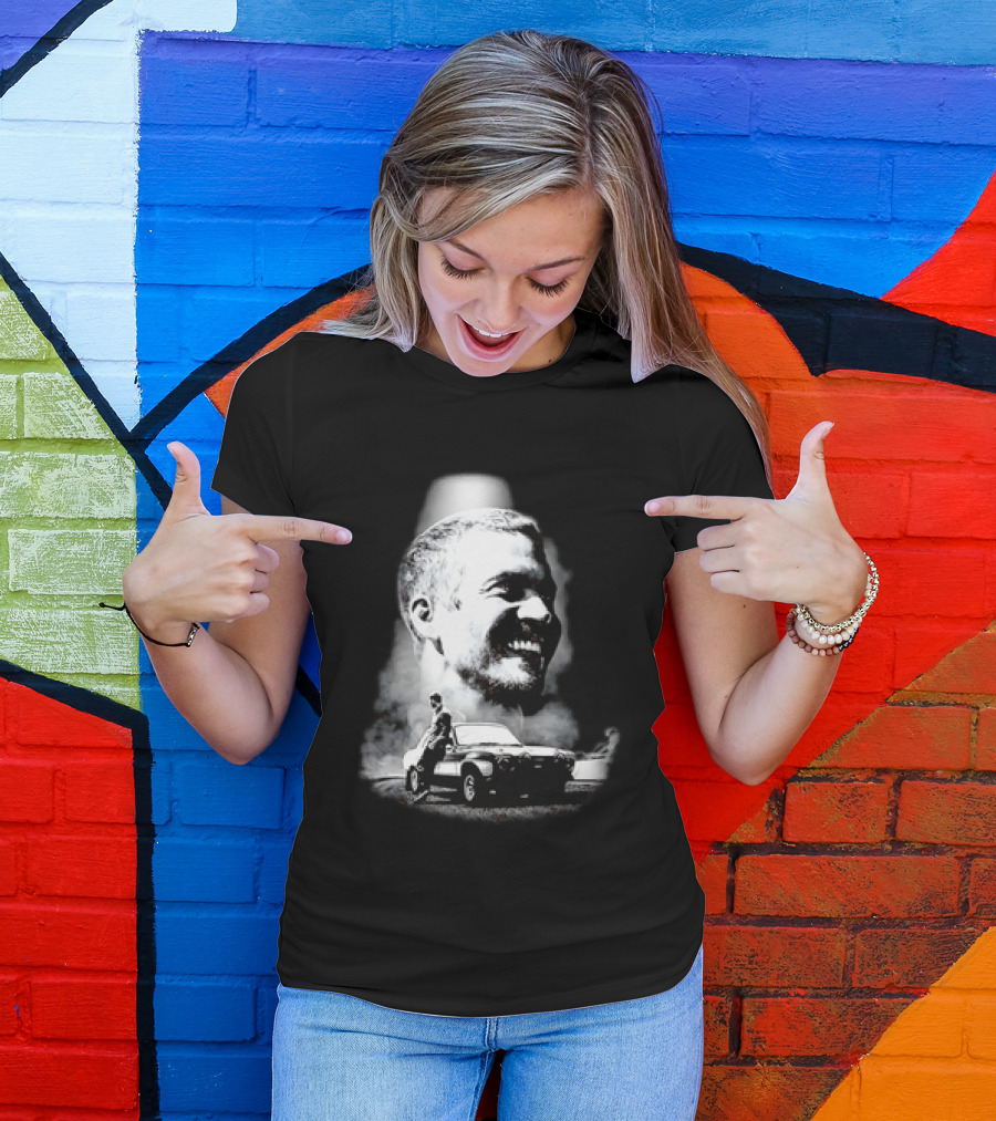 Paul Walker Fast And Furious Tribute With Classic Car Scene T-Shirt