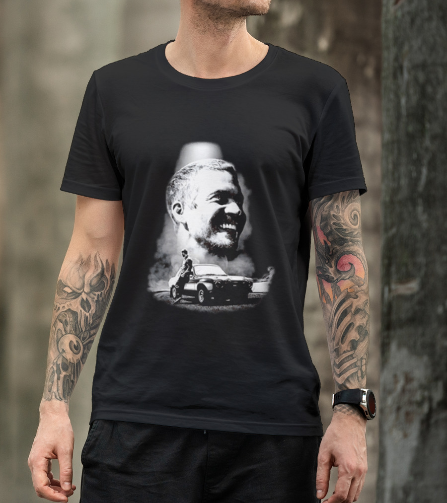 Paul Walker Fast And Furious Tribute With Classic Car Scene T-Shirt