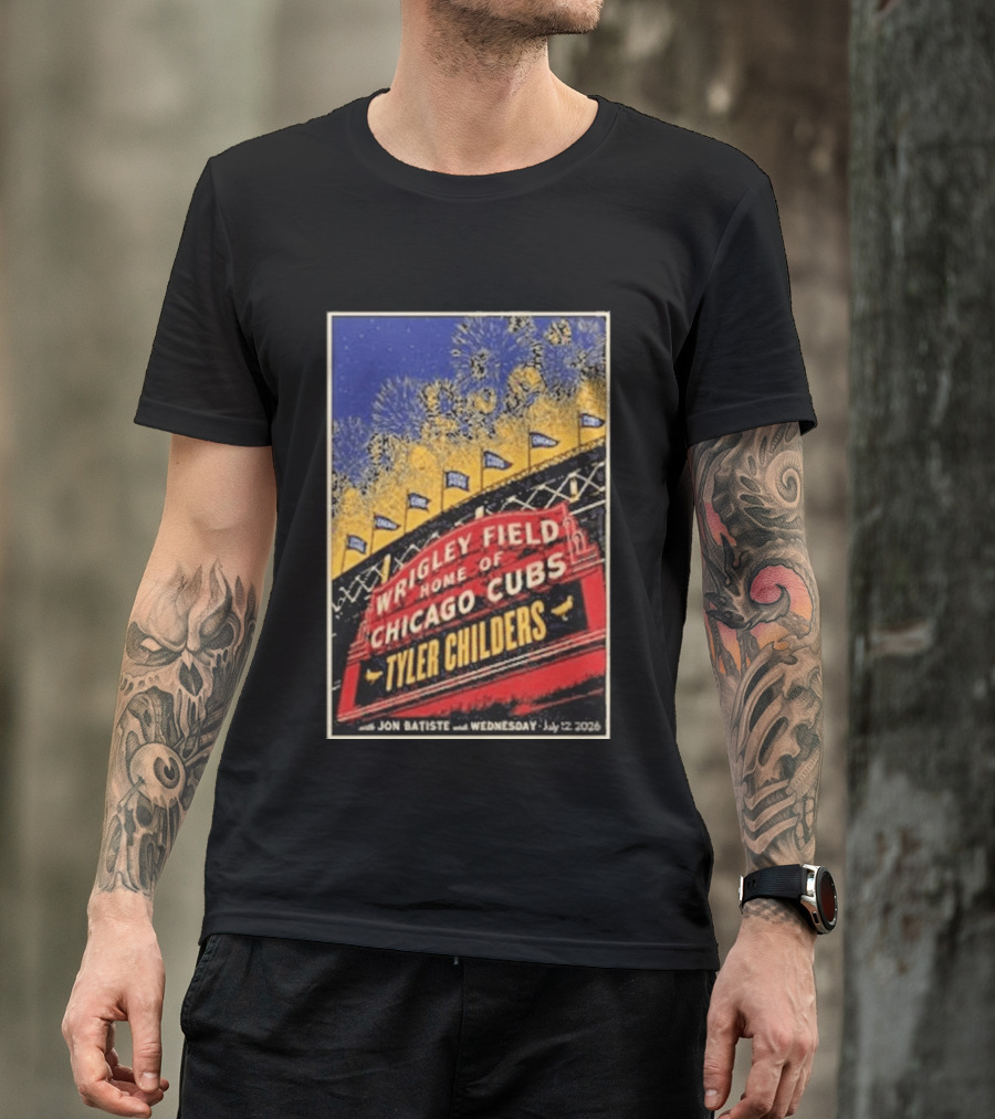 Tyler Childers Wrigley Field Home Of Chicago Cubs Event July 12 2026 T-Shirt