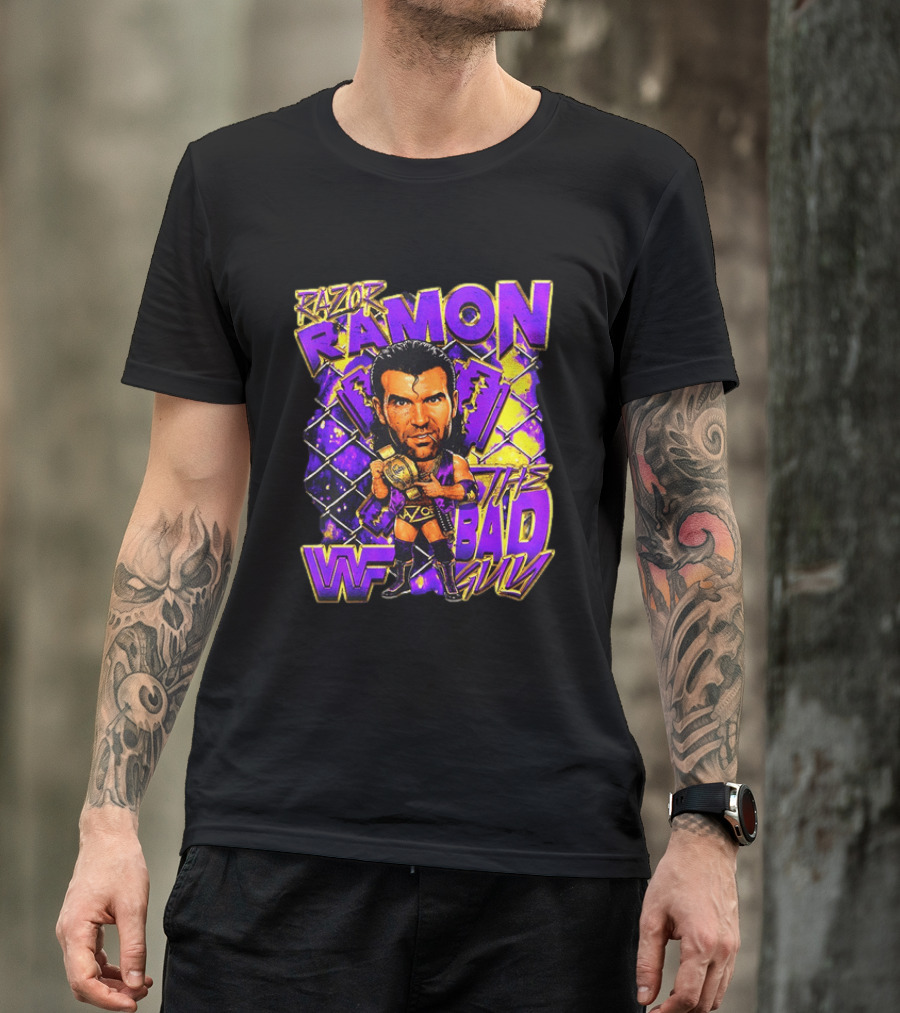 Razor Ramon WWF The Bad Guy Wrestling Champion 90s T-Shirt