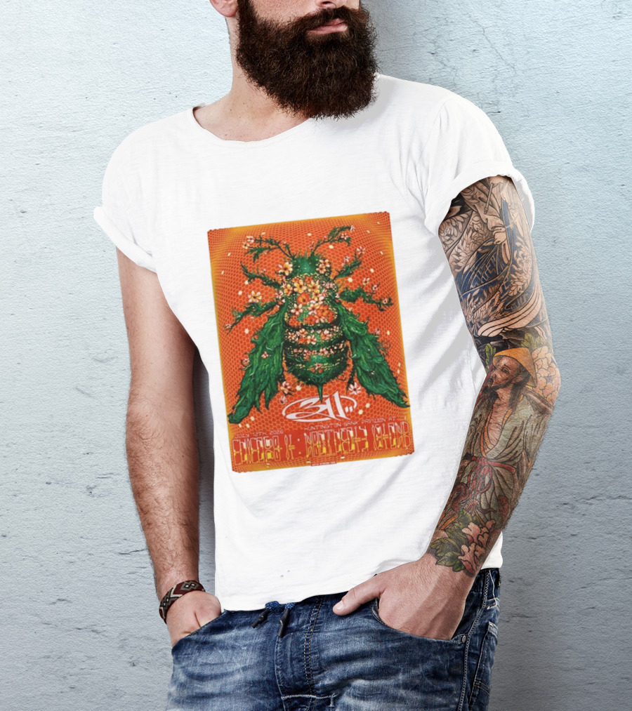 311 Chicago Illinois 2026 Huntington Bank Pavilion July 12 Floral Insect T-Shirt
