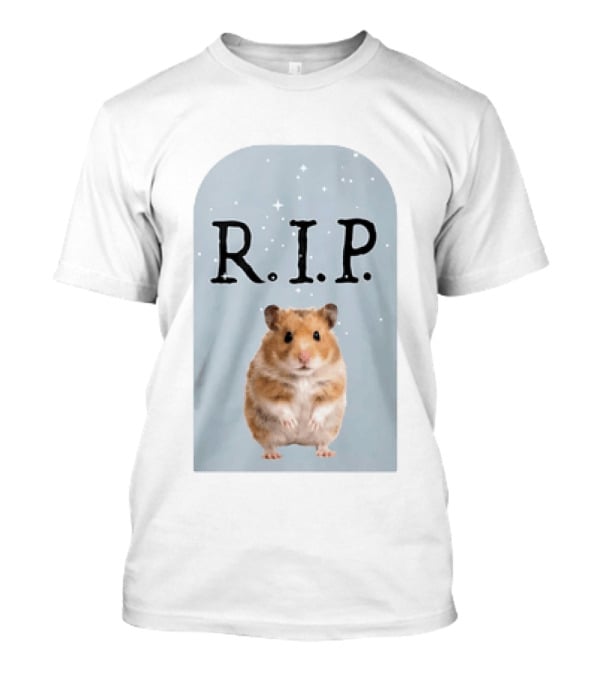 R.I.P. Lil Cenat Hamster Memorial With Stars And Clouds T-Shirt