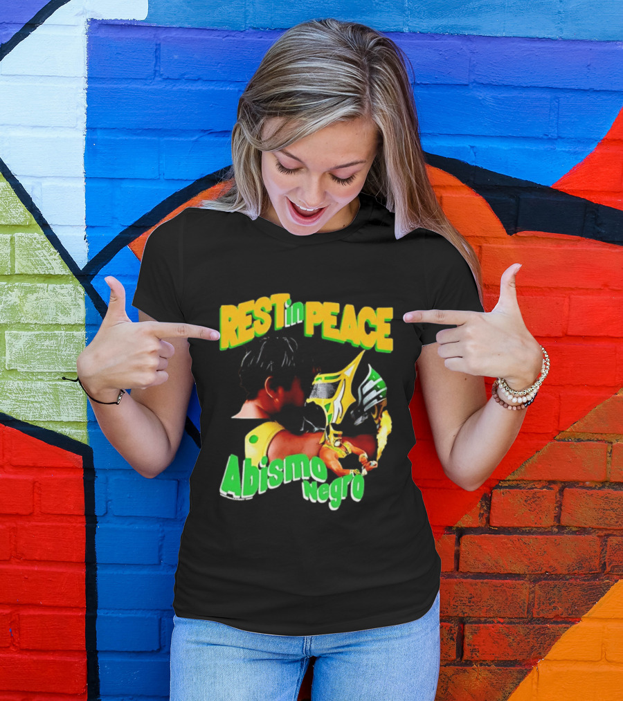 REST In PEACE Abismo Negro Lucha Libre AAA Professional Wrestling T-Shirt